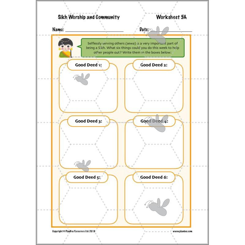 PlanBee Sikh Worship and Community: KS2 RE lesson plans