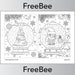 Free Snow Globe Christmas Colouring Book Pages by PlanBee
