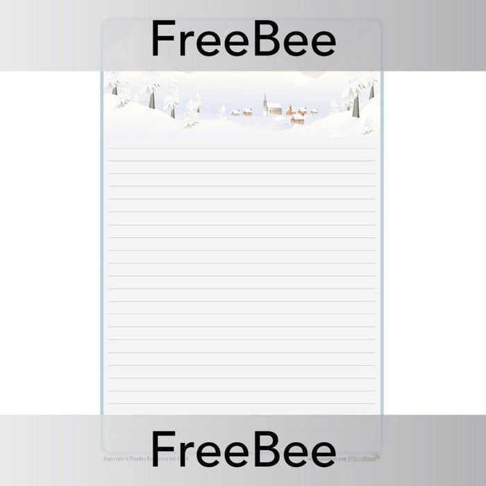 Snowy Mountain Writing Frame | PlanBee FreeBees