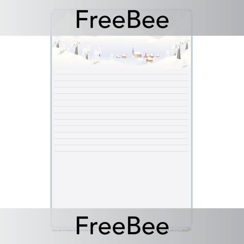 PlanBee Snowy Mountain Writing Frame | PlanBee FreeBees