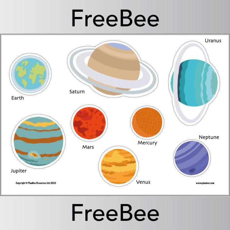 PlanBee FREE Solar System Mobile Template by PlanBee