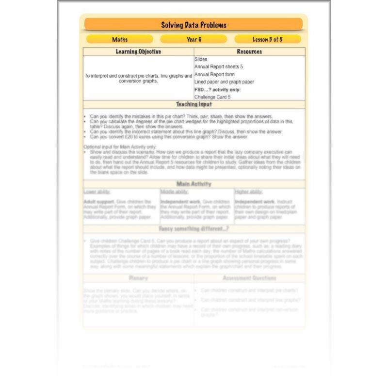 PlanBee Solving Data Problems Year 6 Statistics by PlanBee