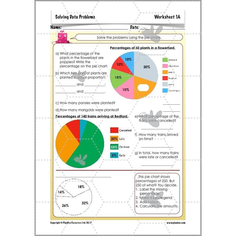 PlanBee Solving Data Problems Year 6 Statistics by PlanBee