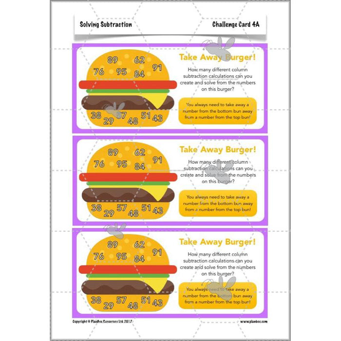 PlanBee Solving Subtraction: KS2 Maths Lesson Resources for Year 3