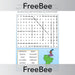 PlanBee FREE South America Word Search by PlanBee