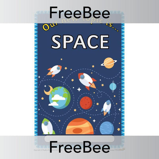 Free Printable Colour Space Topic Cover by PlanBee FreeBees