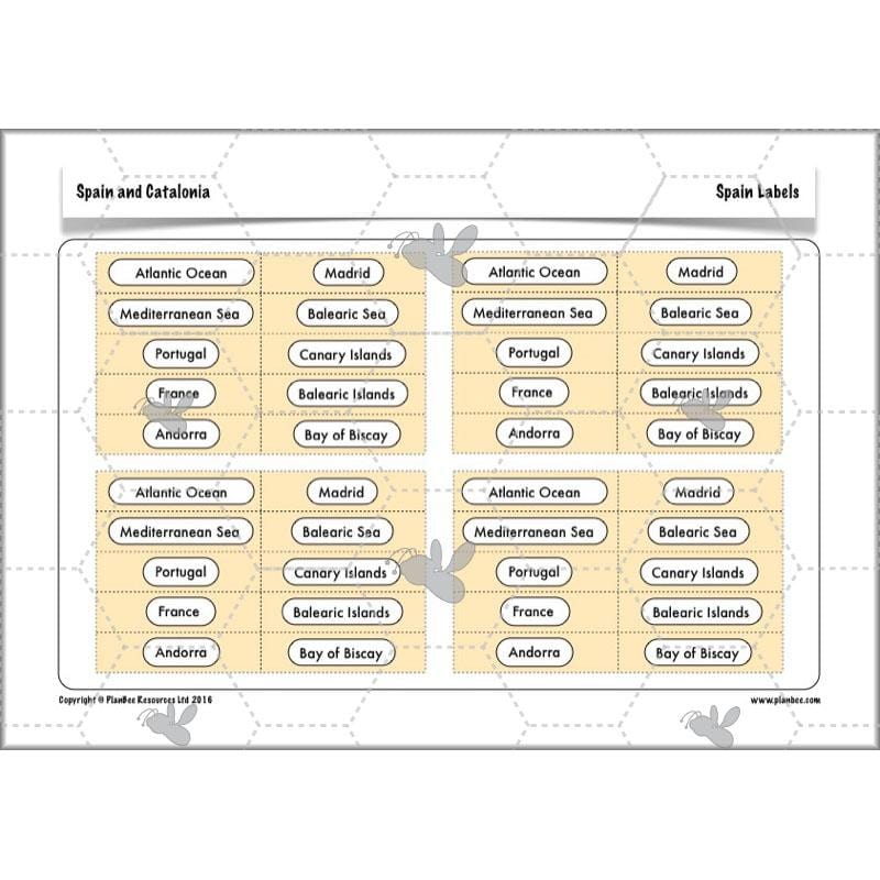 PlanBee Spain and Catalonia: KS2 Geography scheme of work Year 3 & Year 4