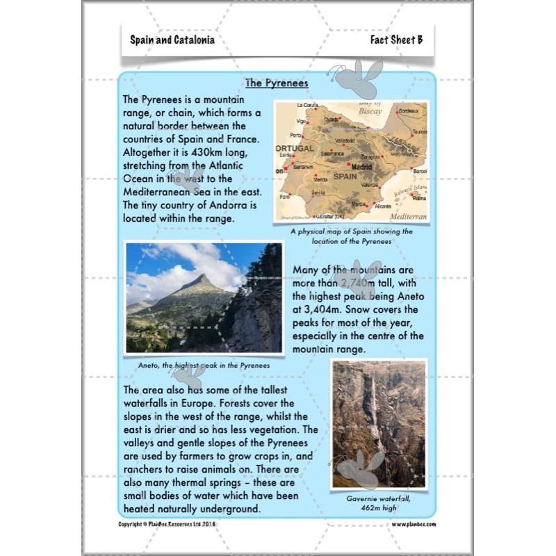 PlanBee Spain and Catalonia: KS2 Geography scheme of work Year 3 & Year 4