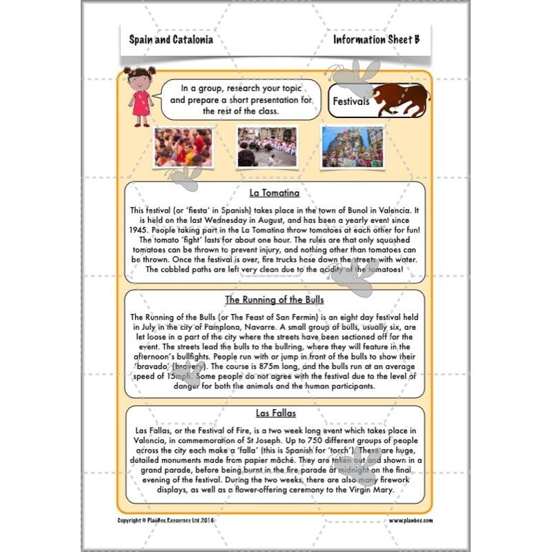 PlanBee Spain and Catalonia: KS2 Geography scheme of work Year 3 & Year 4