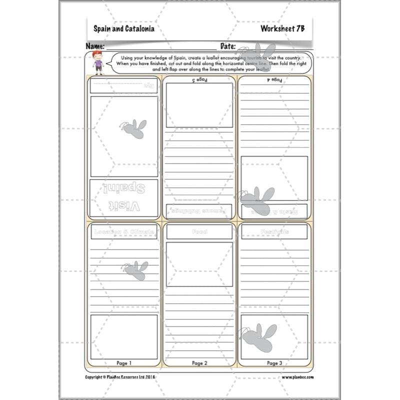 PlanBee Spain and Catalonia: KS2 Geography scheme of work Year 3 & Year 4