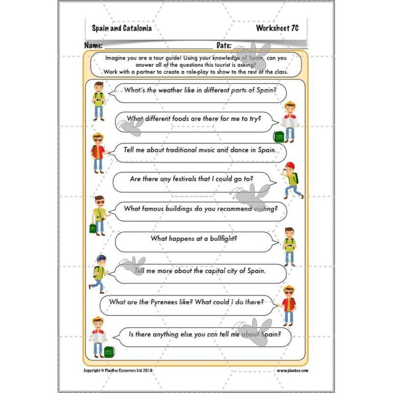 PlanBee Spain and Catalonia: KS2 Geography scheme of work Year 3 & Year 4