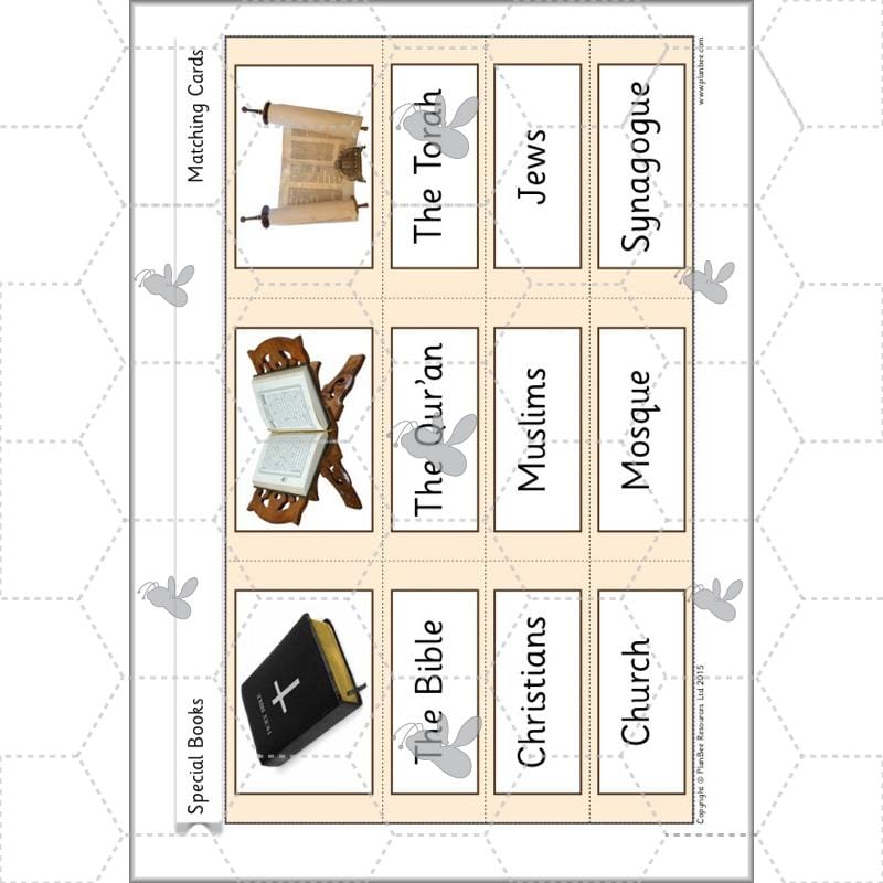 PlanBee Exploring Special Books KS1 RE downloadable lesson pack