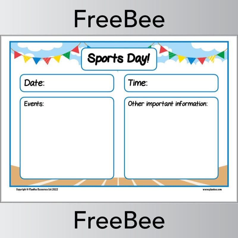 FREE Sports Day Posters by PlanBee