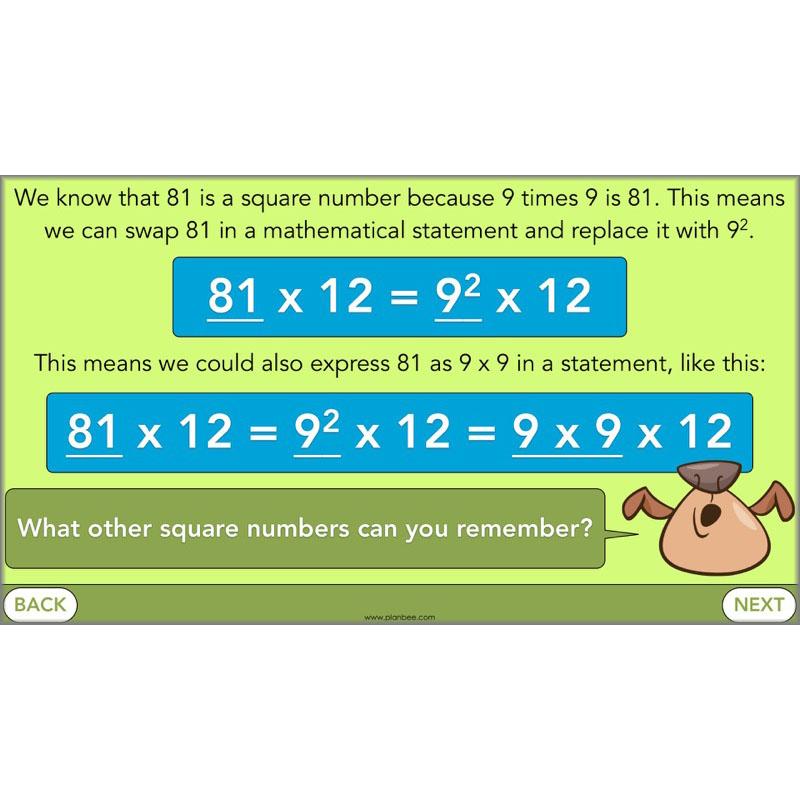 PlanBee Square Numbers, Cube Numbers and Factor Pairs | KS2 Year 5