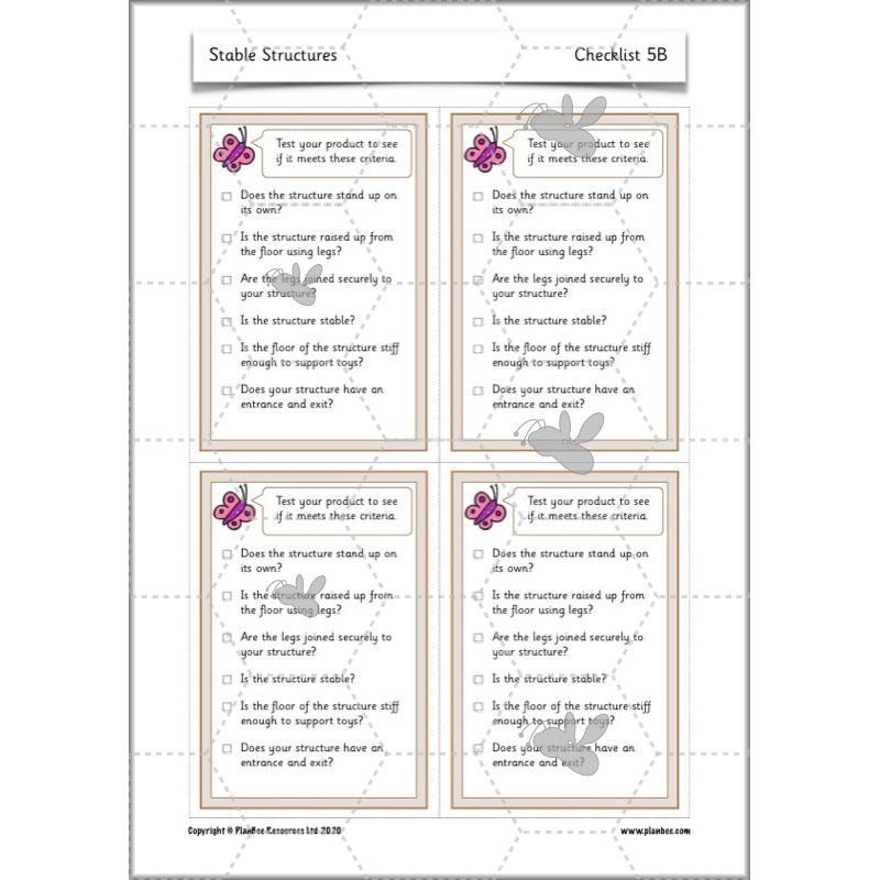 PlanBee Stable Structures KS1 DT Lessons by PlanBee