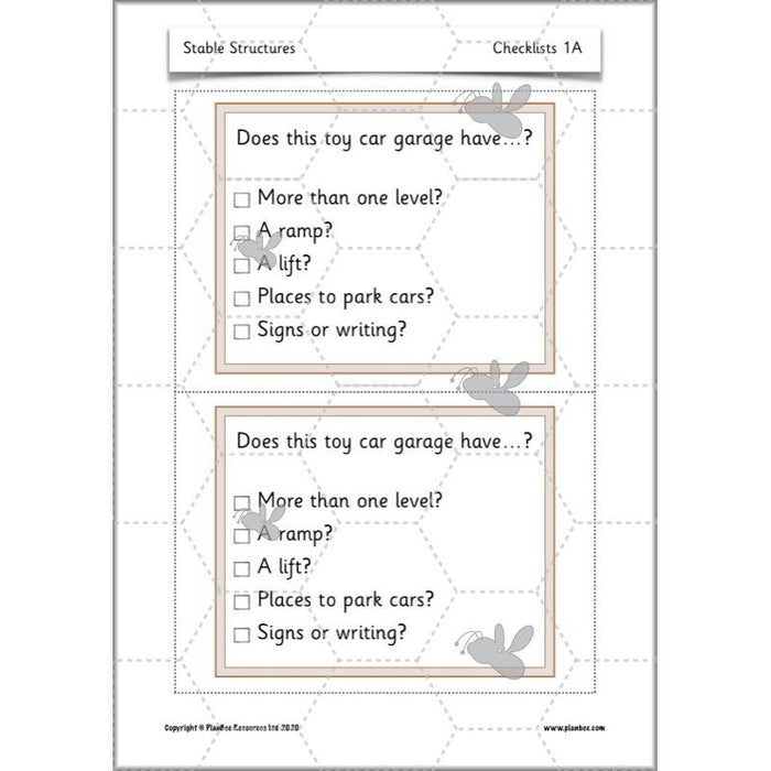 PlanBee Stable Structures KS1 DT Lessons by PlanBee