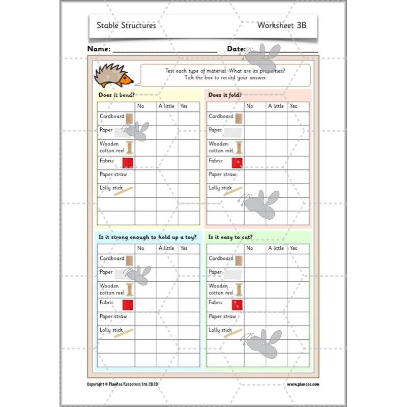 PlanBee Stable Structures KS1 DT Lessons by PlanBee
