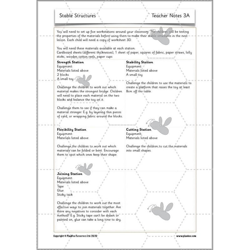 Stable Structures KS1 DT Lessons by PlanBee