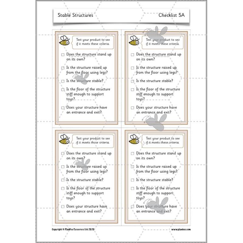 PlanBee Stable Structures KS1 DT Lessons by PlanBee
