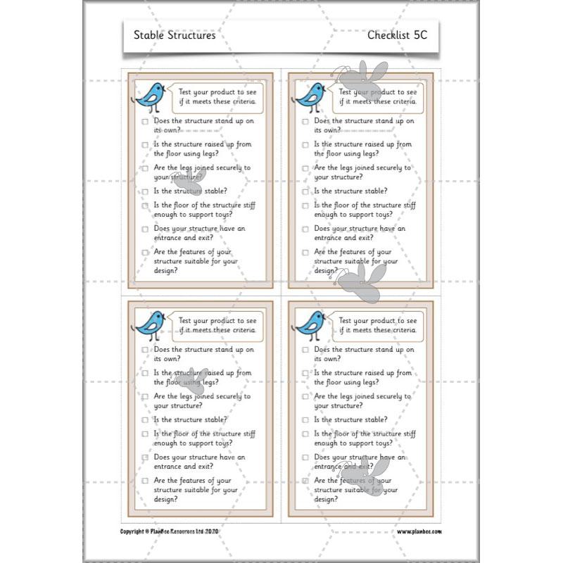 PlanBee Stable Structures KS1 DT Lessons by PlanBee