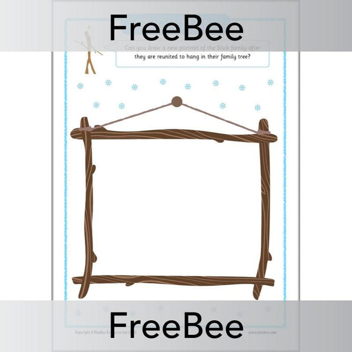 Free Stick Man Activities Pack family picture by PlanBee