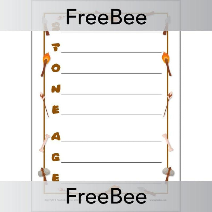 PlanBee FREE Stone Age Acrostic Poem Template by PlanBee