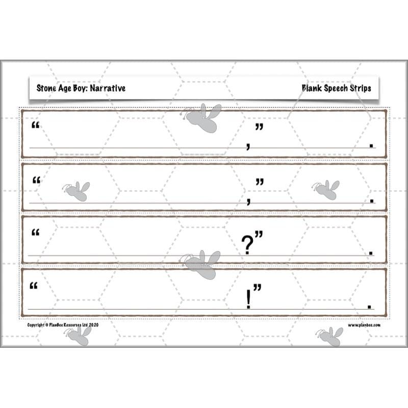 PlanBee Stone Age Boy Planning Year 3 English Lessons