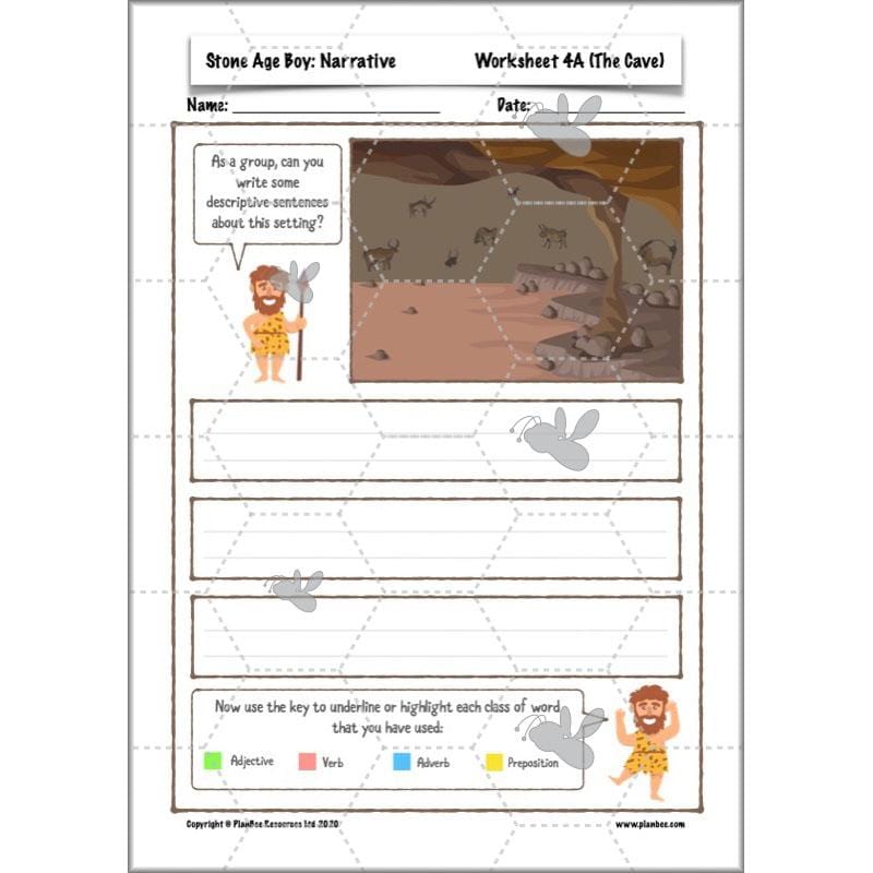 PlanBee Stone Age Boy Planning Year 3 English Lessons