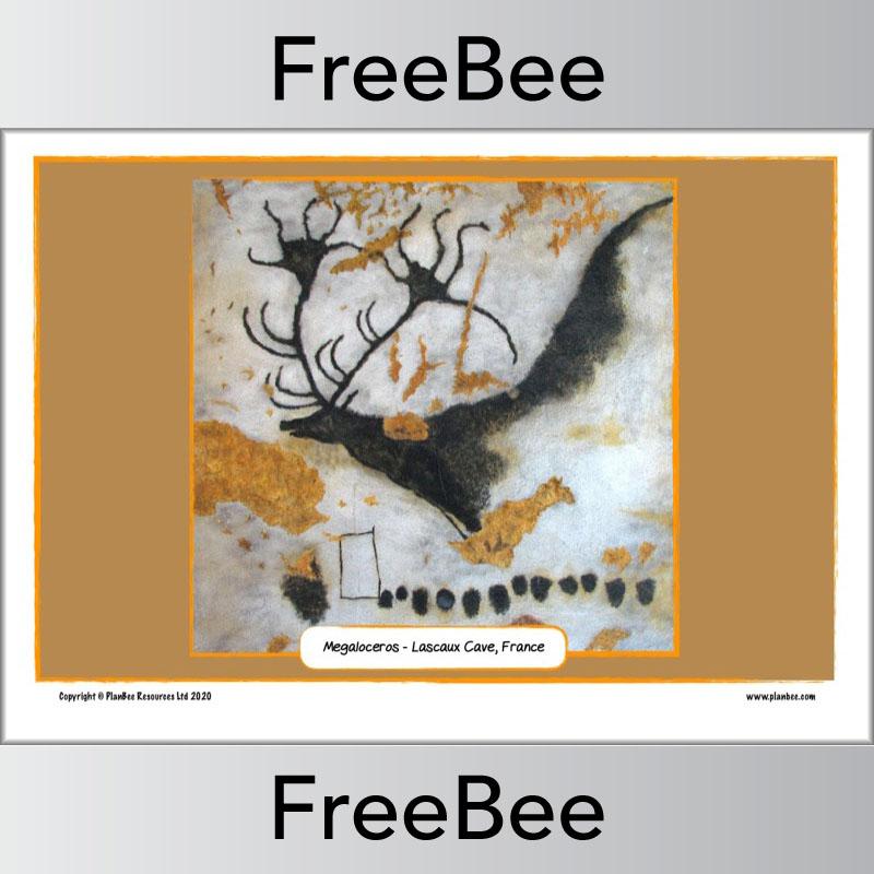 PlanBee Free Stone Age Cave Paintings KS2 Display Cards by PlanBee