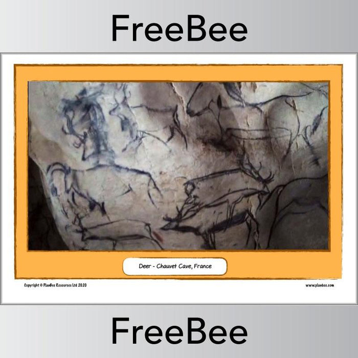 PlanBee Free Stone Age Cave Paintings KS2 Display Cards by PlanBee