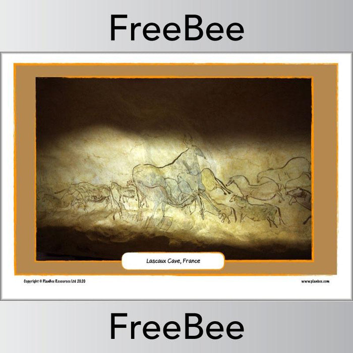 PlanBee Free Stone Age Cave Paintings KS2 Display Cards by PlanBee