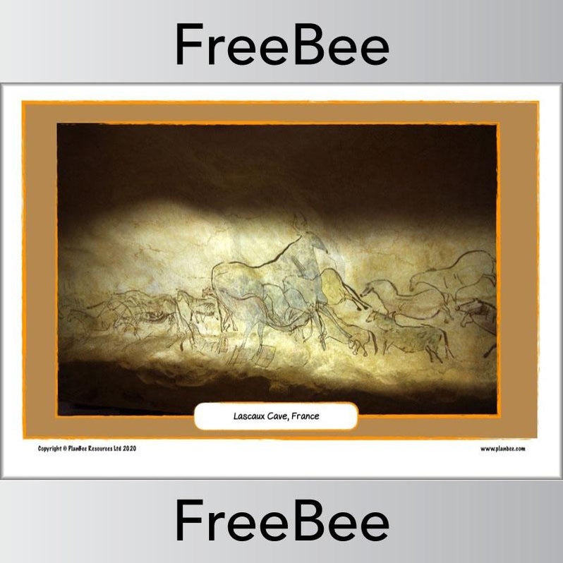 Free Stone Age Cave Art Paintings KS2 Display Cards PlanBee