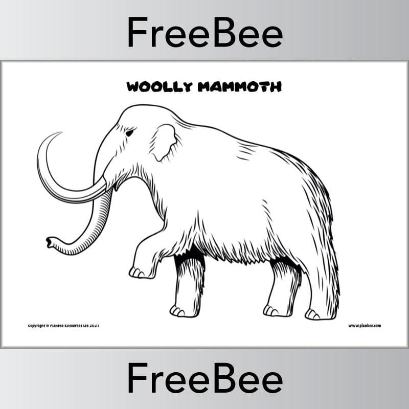 PlanBee Free Stone Age Colouring Printables by PlanBee