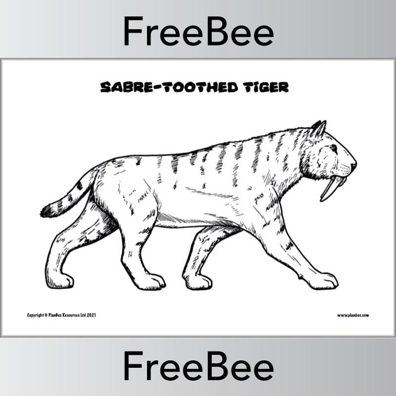 PlanBee Free Stone Age Colouring Printables by PlanBee