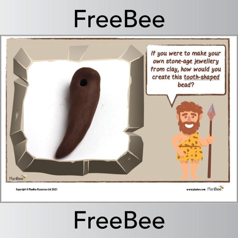PlanBee Stone Age Jewellery KS2 Display Cards by PlanBee