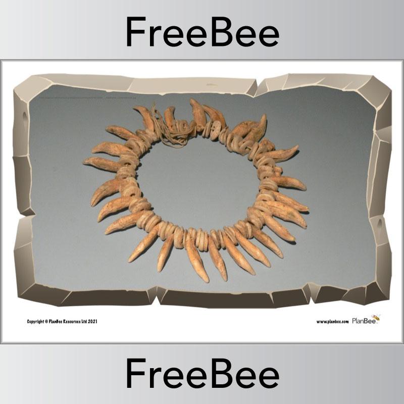 Free Stone Age Jewellery KS2 Display Cards by PlanBee