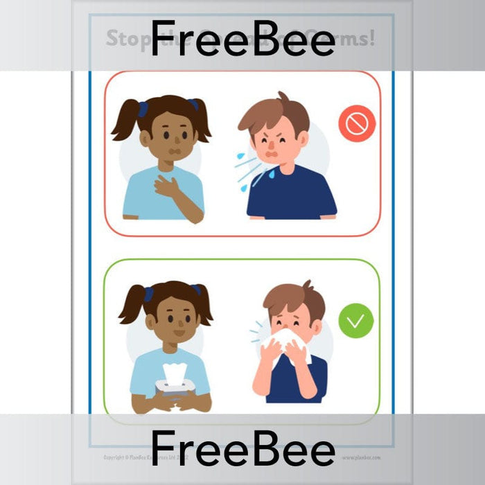 FREE Stop the Spread of Germs Poster by PlanBee