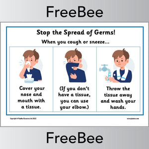 Free Stop The Spread Of Germs Poster By Planbee