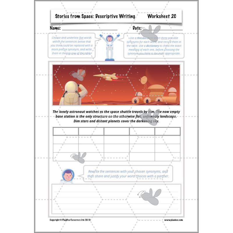 PlanBee Descriptive Writing Lesson Plans | Stories from Space KS2