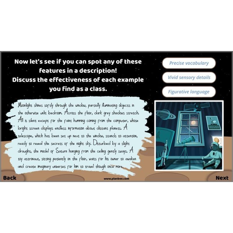 PlanBee Descriptive Writing Lesson Plans | Stories from Space KS2