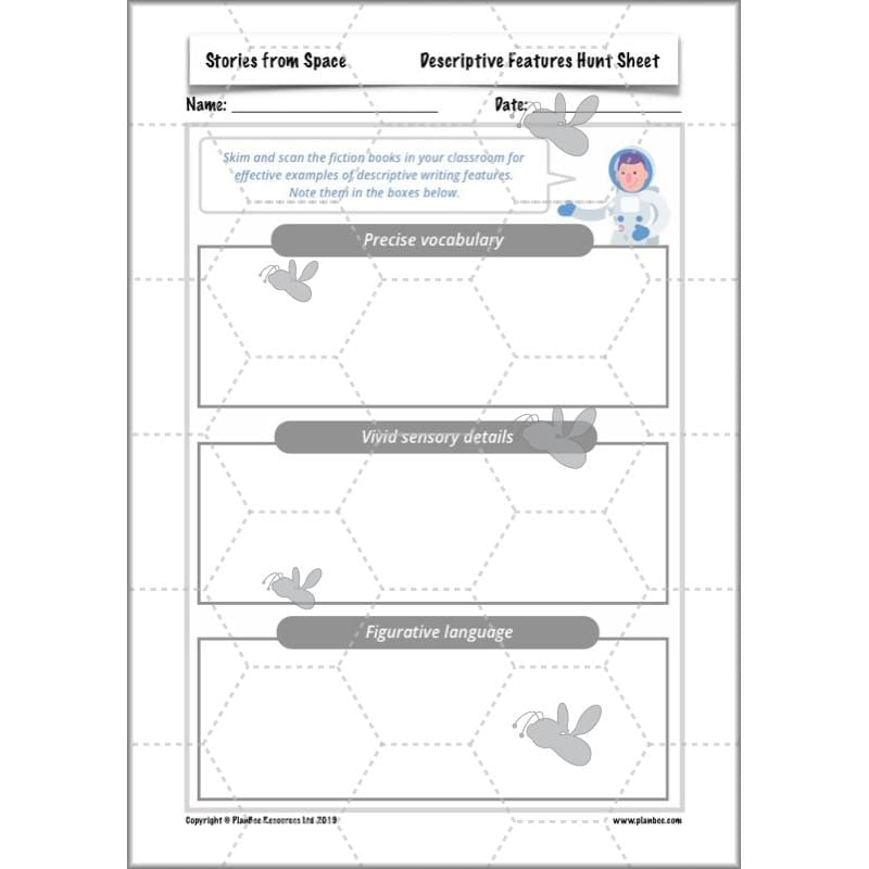 PlanBee Descriptive Writing Lesson Plans | Stories from Space KS2