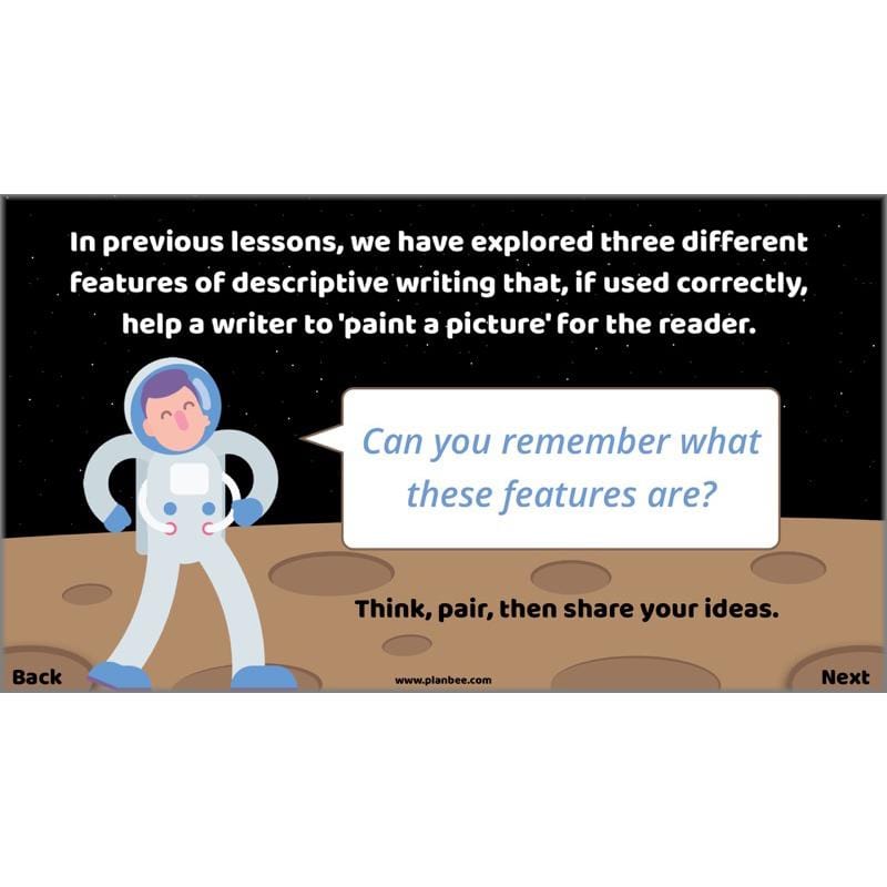 PlanBee Descriptive Writing Lesson Plans | Stories from Space KS2