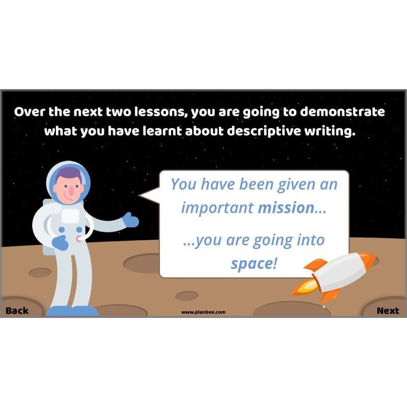 PlanBee Descriptive Writing Lesson Plans | Stories from Space KS2