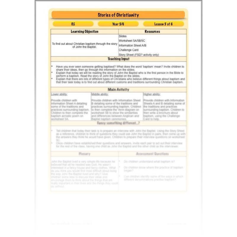 PlanBee Stories of Christianity - Religious Education Lessons | KS2 RE