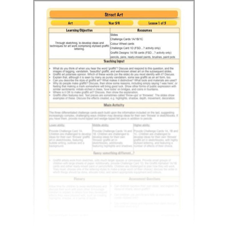 Graffiti Art KS2 Planning Street Art Lessons by PlanBee