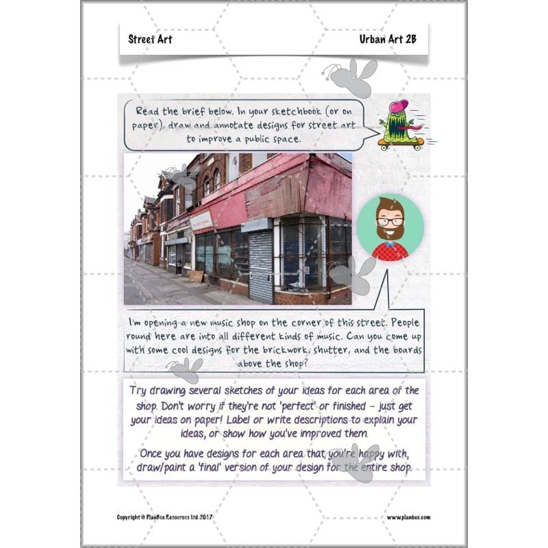 PlanBee Graffiti Art KS2 Planning | Street Art Lessons by PlanBee