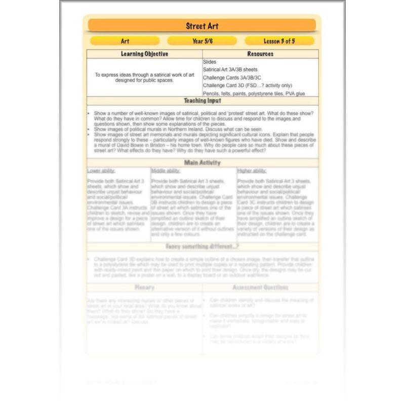 PlanBee Graffiti Art KS2 Planning | Street Art Lessons by PlanBee