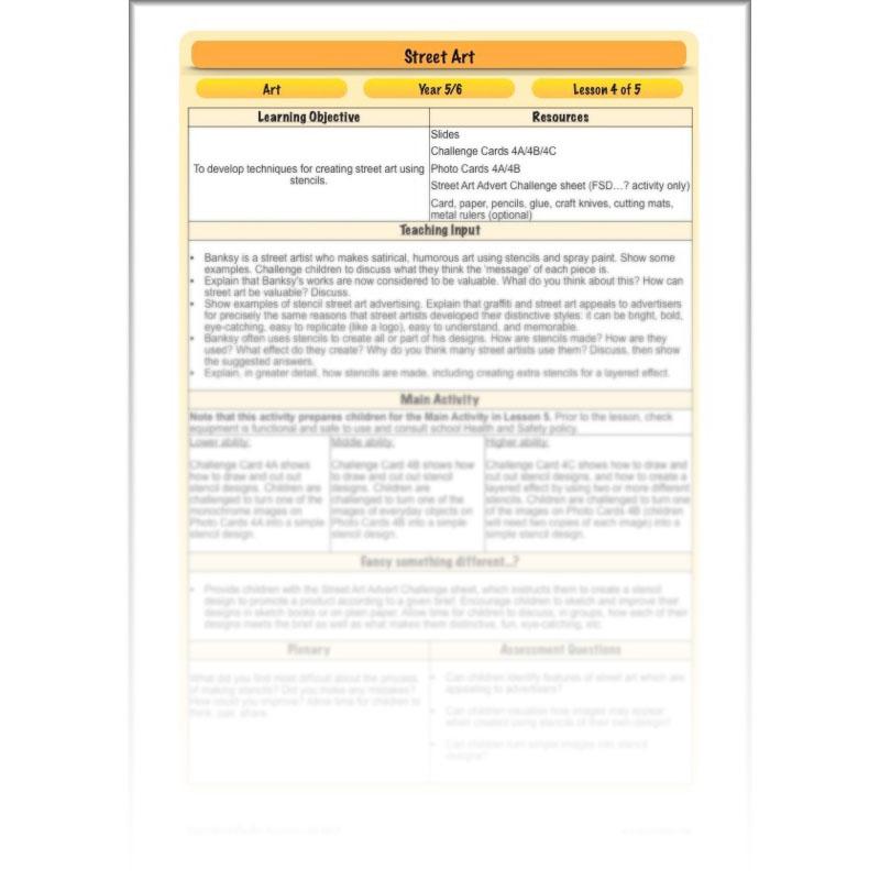 PlanBee Graffiti Art KS2 Planning | Street Art Lessons by PlanBee