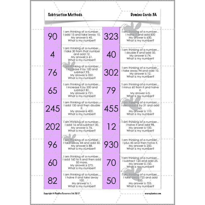 PlanBee Subtraction Methods - KS2 - Year 5 Maths - Addition and Subtraction