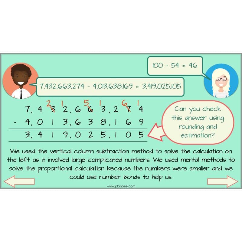 PlanBee Subtractions Strategies - Complete Year 6 Maths Lesson Plans - PlanBee